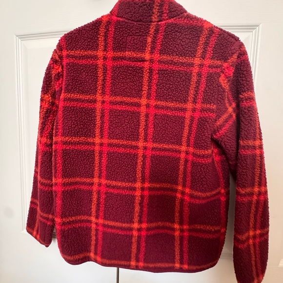 Cat & Jack Kids Plaid Puffer Jacket - Red and Orange - Picture 2 of 4